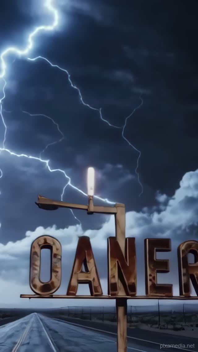 Neon Storm Over Motel Six - Lightning & Energy AI stock